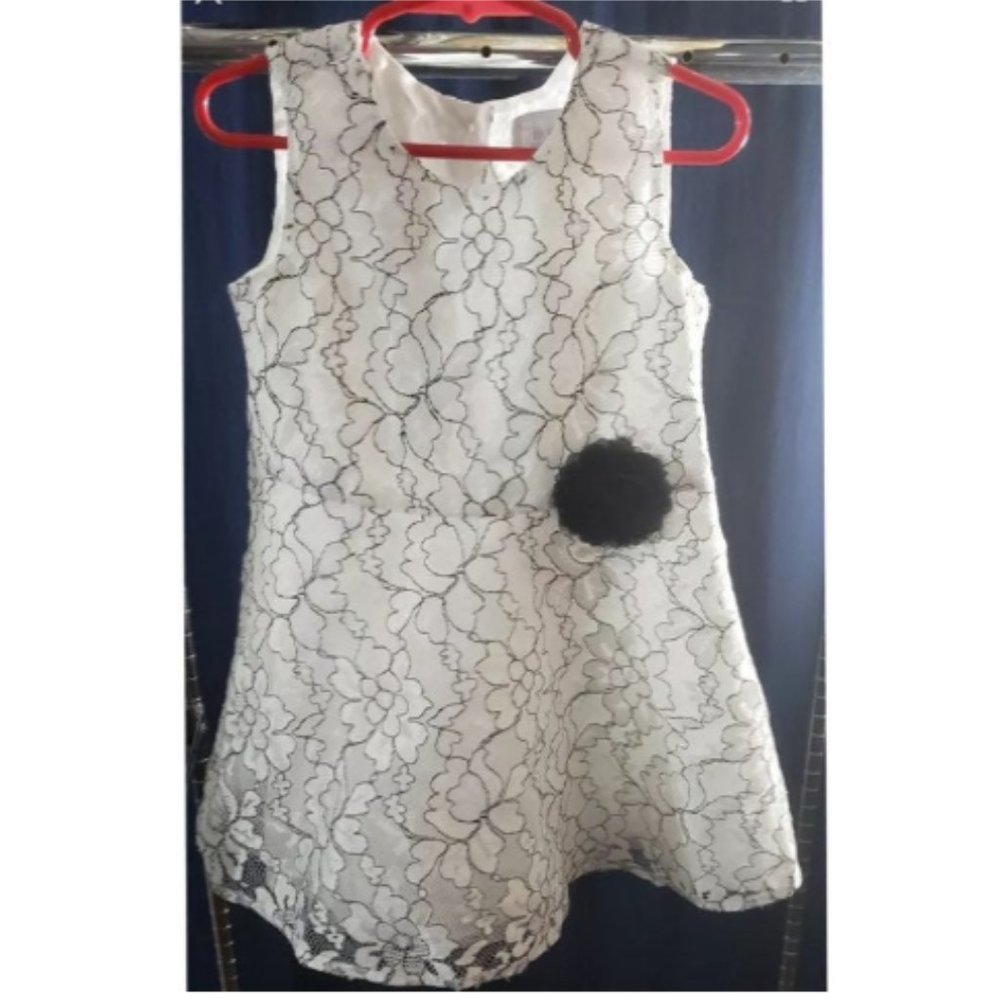The Children’s Place White/Blck Dress 4T